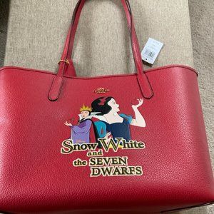 Coach Large Pebbled Leather Tote - Snow White - NEW with tags